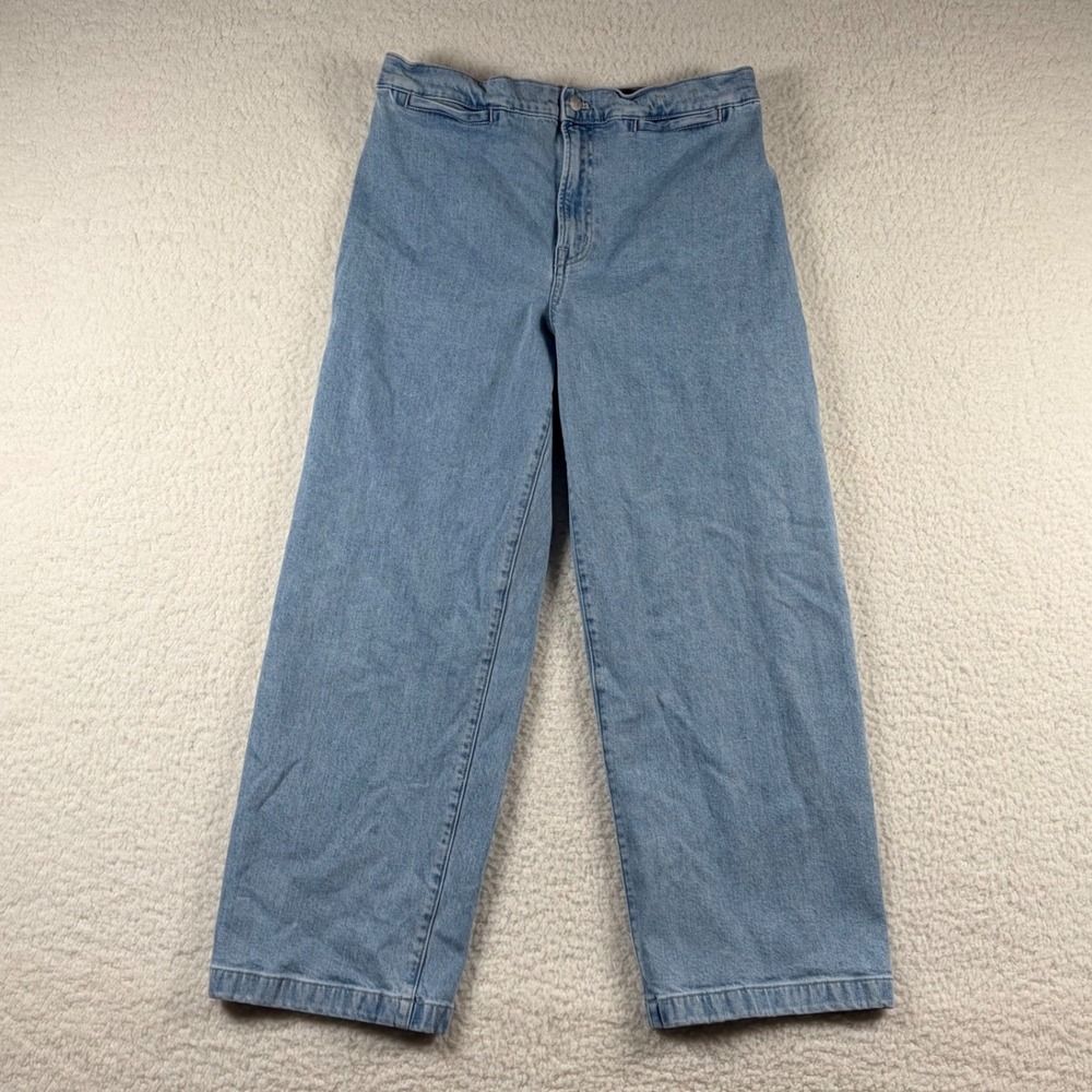 Madewell Emmett Wide-Leg Jeans 30x28 Light Blue High Rise Stretch Denim Denim